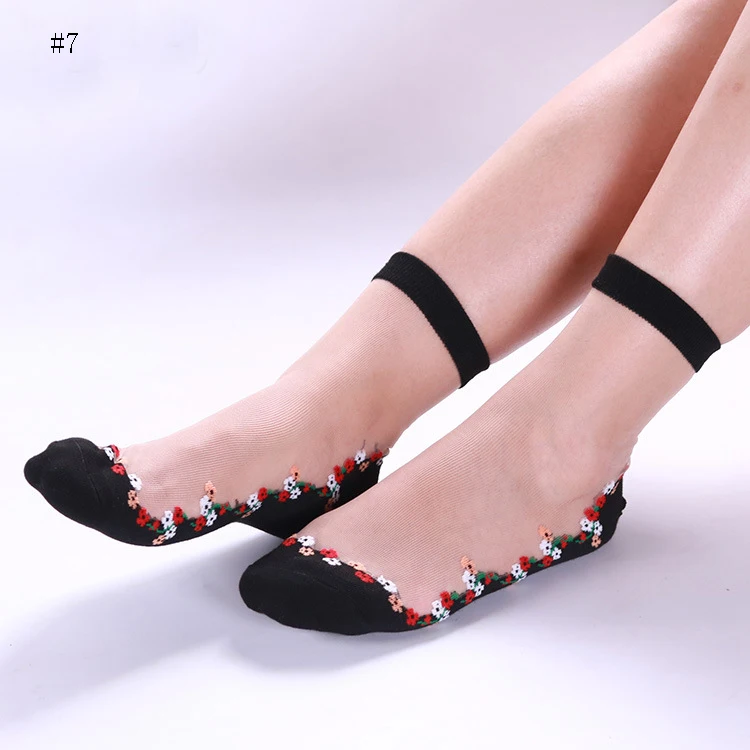 Носки женские кружевные прозрачные цвет в ассортименте 1 пара|women lace socks|socks