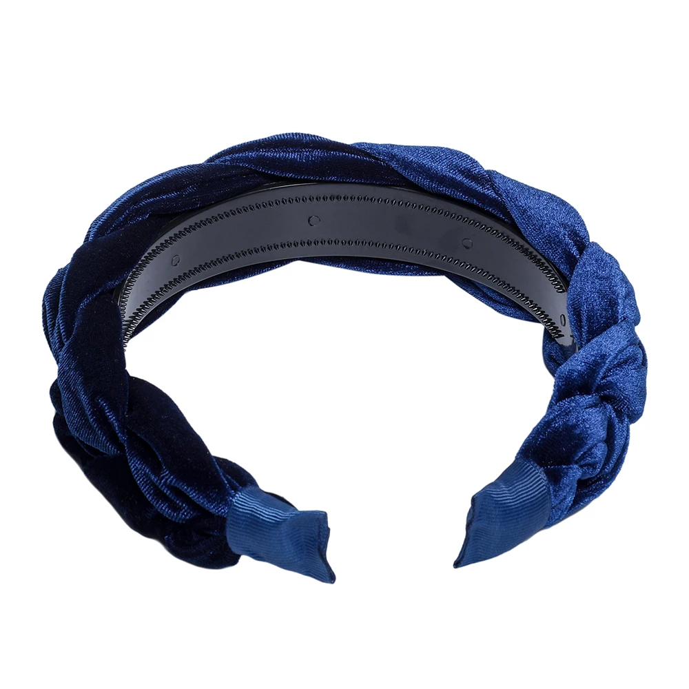 Ободок MOLANS Плетеный мягкий Однотонный женский модный ободок Ретро головной убор