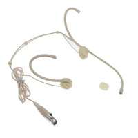 portable collapsible frame headset microphone mini xlr 3pin plug for akg samson gemini wilress micwl om12 ta3f beige