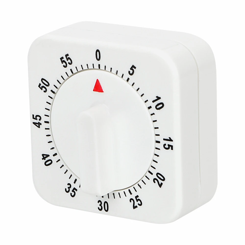 

Countdown Alarm Reminder Mechanical Timer White Square Kitchen Tools Cooking Tools 60 Minutes Kitchen Timer