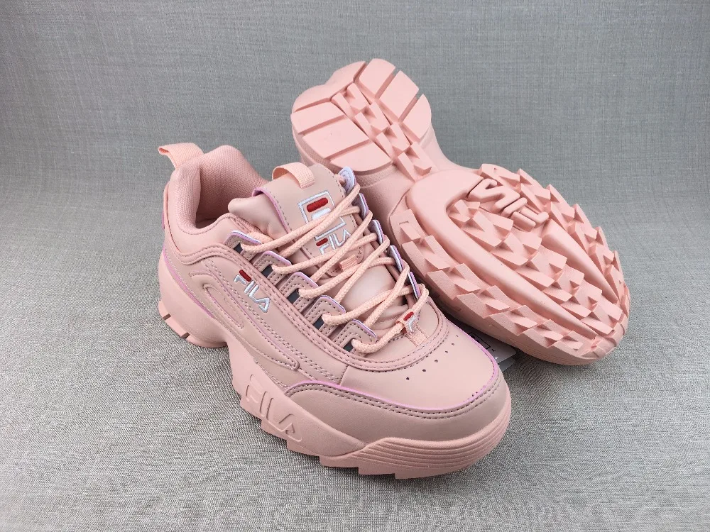 Женские розовые кроссовки для бега FILA Disruptor II спортивная обувь нескользящая