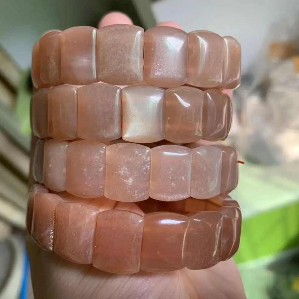 

natural sunstone/moonstone/Labradorite stone beads bracelet natural gemstone jewelry bangle for woman for gift wholesale !