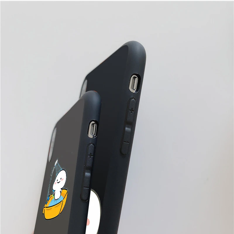 Милый черный мягкий чехол-карандаш для телефона IPhone 13 12 Mini 11 Pro Max XR XS XSMax X 5 5S SE 2020 6 7