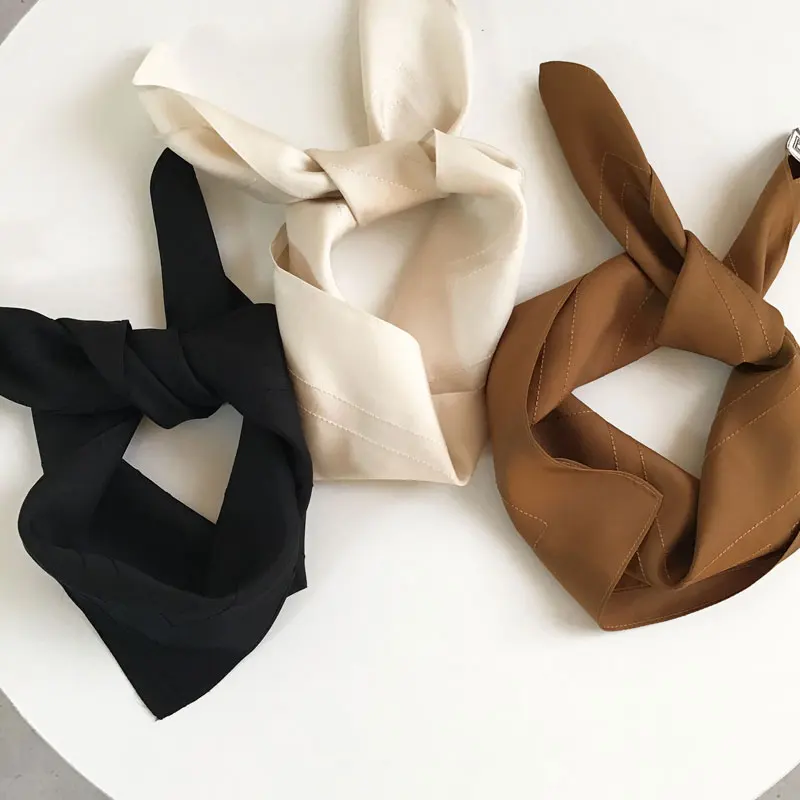 Женский шарф 2020 Ранняя весна саржевый Шелковый маленький квадратный с вышивкой |