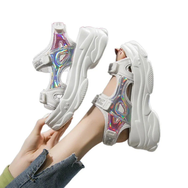 

Sports sandals women's summer 2021 new Korean versatile thick bottom net Red Fairy wind super fire beach shoes women's fashion