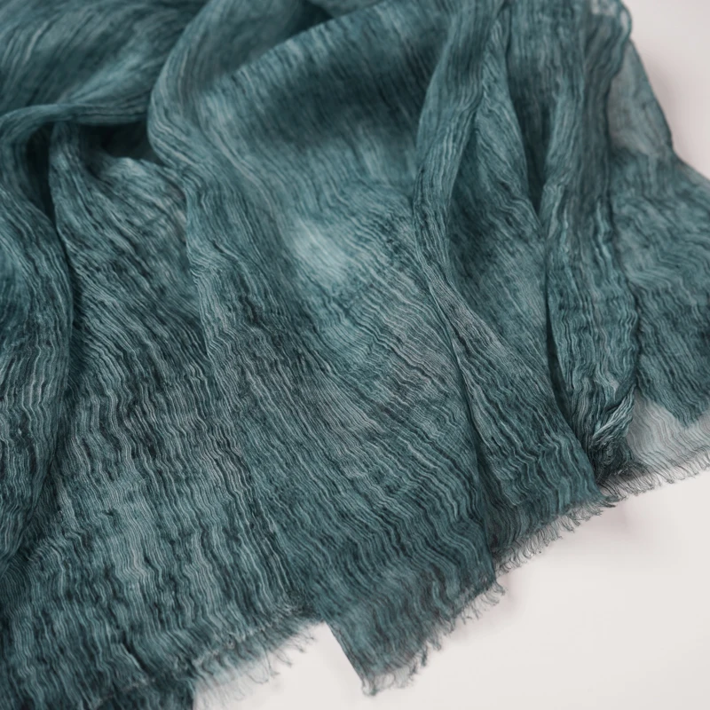 Женский Длинный шарф из 100% чистого шелка креп шаль шейный платок многоцветный