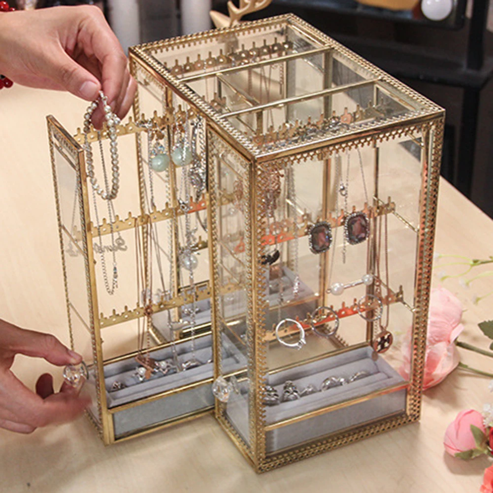 Шкатулка для хранения ювелирных изделий подвесной органайзер ожерелья чехол с