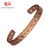 oktrendy 3000 gauss mens healing energy magnetic copper bangle adjustable cuff bracelets bangles for arthritis pain relief