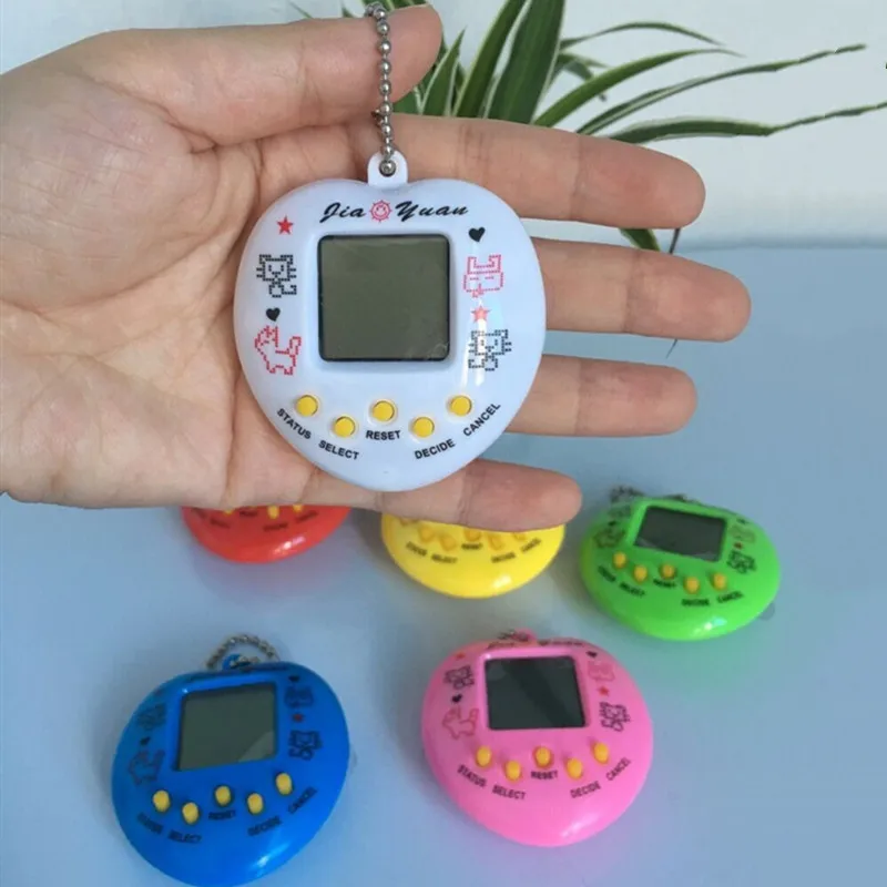 Брелок Tamagotchi для электронных игр домашних животных в форме сердца консоли