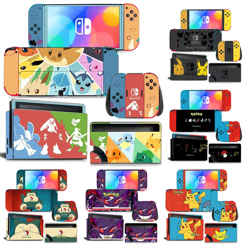 Мультяшный Аниме Покемон Пикачу гэнгар новая наклейка для переключателя Oled