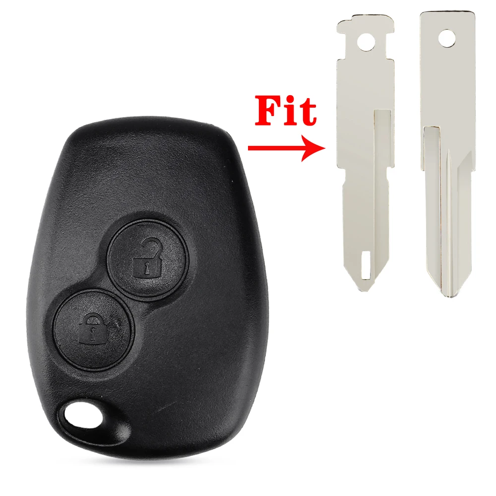 No Blade KEYYOU 2 кнопки корпус автомобильного ключа дистанционного управления чехол для Renault Megan модус Клио 3 Kangoo Twingo Logan Sandero Duster для Nissan Almera - Цвет: No Blade