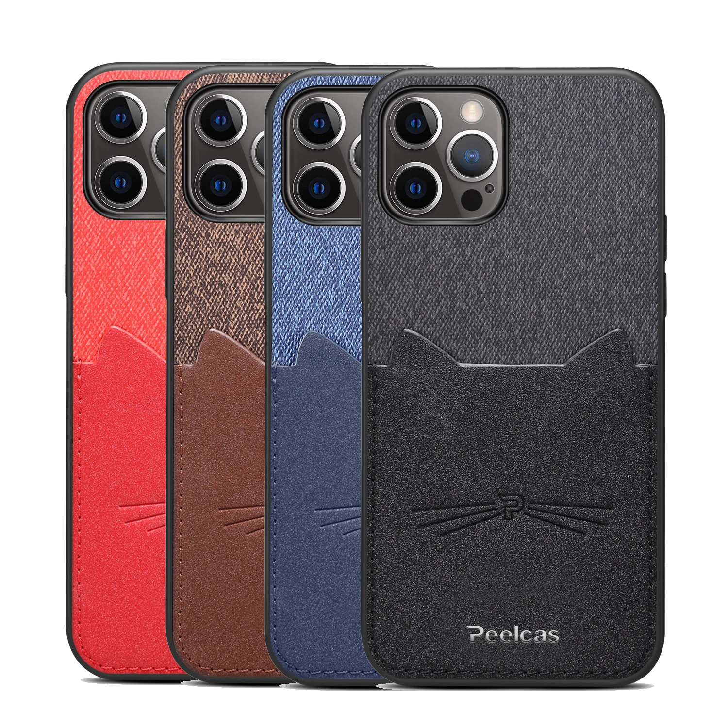 

Fashion Cute Card Slot Phone Case Leather Full Cover Business Case for iPhone 12 mini 12 Pro Max