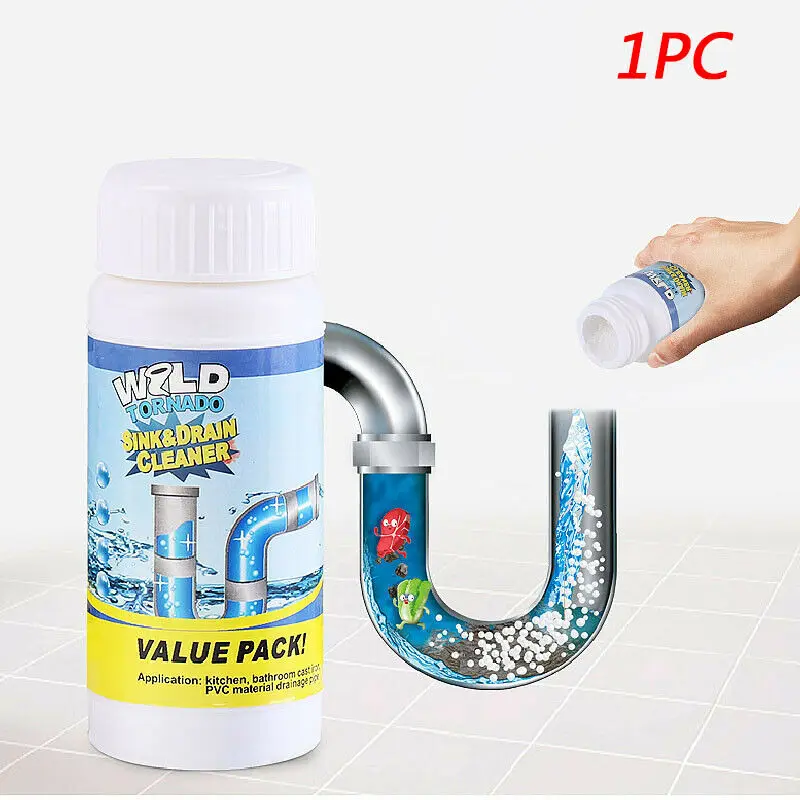 

1PC Powerful Sink Drain Cleaner Pipe Dredging Agent Sewer Toilet Dredge Drain Cleaner Bathroom Filter Strainer Kitchen Cleaners