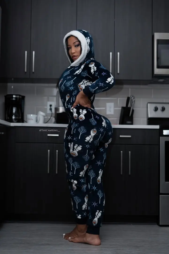 Рождественский Пижамный комбинезон с капюшоном для женщин зимняя теплая пижама