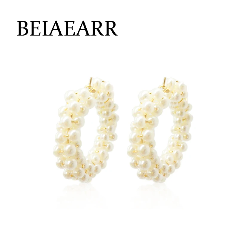 Новые женские серьги с жемчугом ручная работа модные темперамент очаровательные