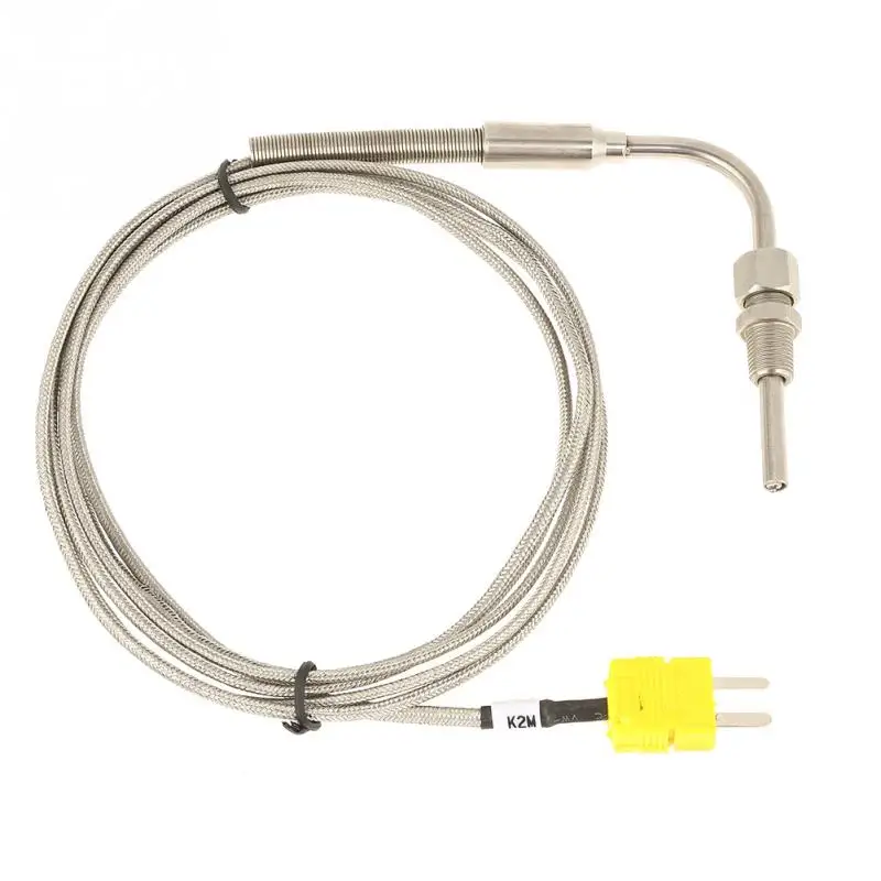

1/8" NPT K-Type EGT Thermocouple for Exhaust Gas Temp Probe with Exposed Tip & Connector 2m /78.74inch Length