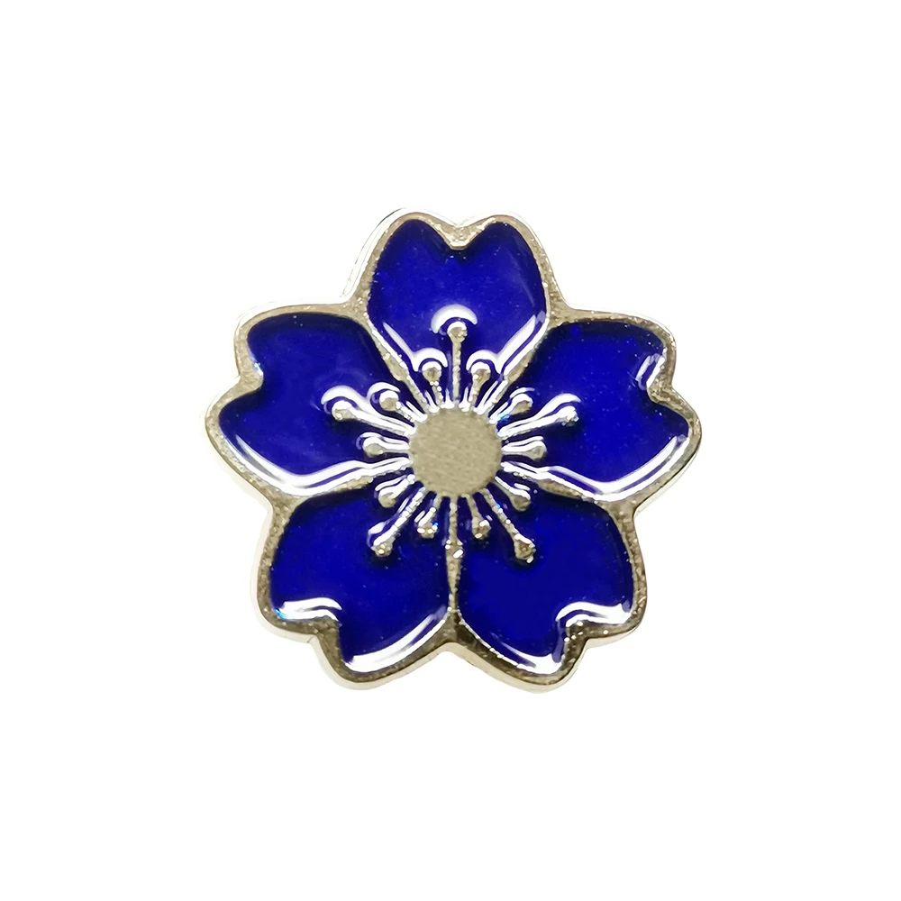 

RSHCZY Blue Cherry Blossoms Women's Brooch Vintage Enamel Pins For Backpacks Hat Bag Flower Brooches Jewelry Gift Scarf Buckle