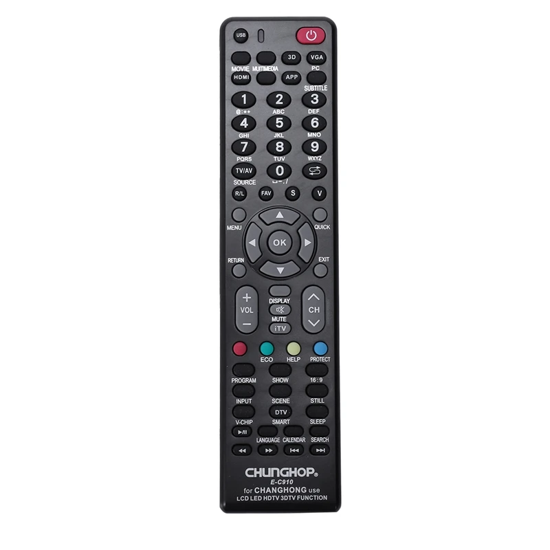 

CHUNGHOP for changhong tv remote control controller E-c910 RL57AX KPT7C RB67B RP57H RL58A RK60B RP57L RP67C KPT9A-4 KPT9B KPT9A-
