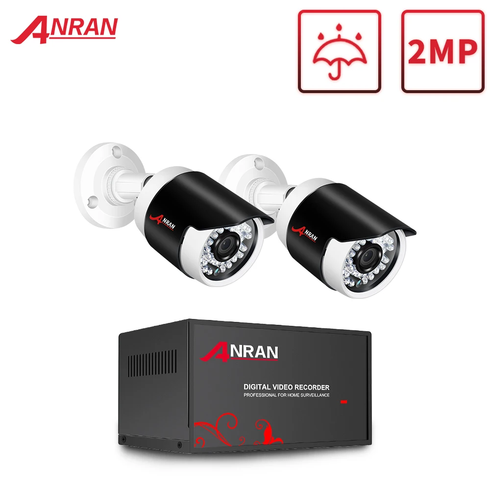 ANRAN аналоговая HD система видеонаблюдения 4CH AHD DVR CCTV безопасности 1080P ИК ночного
