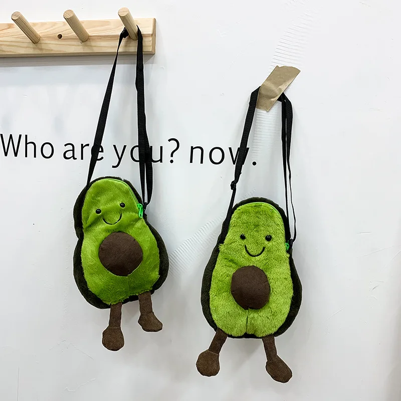 Мини каваи авокадо плюшевая сумка Девушка Рюкзак для телефона милая девушка