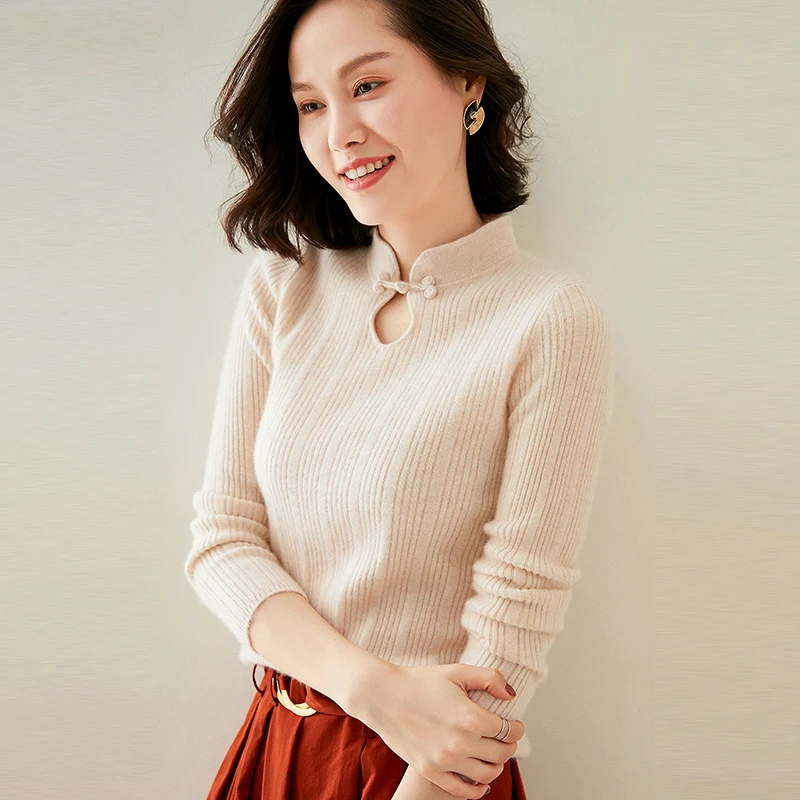 adishree 2020 woman winter 100% Cashmere sweaters autumn knitted Pullovers High Quality Warm Female thickening Turtleneck