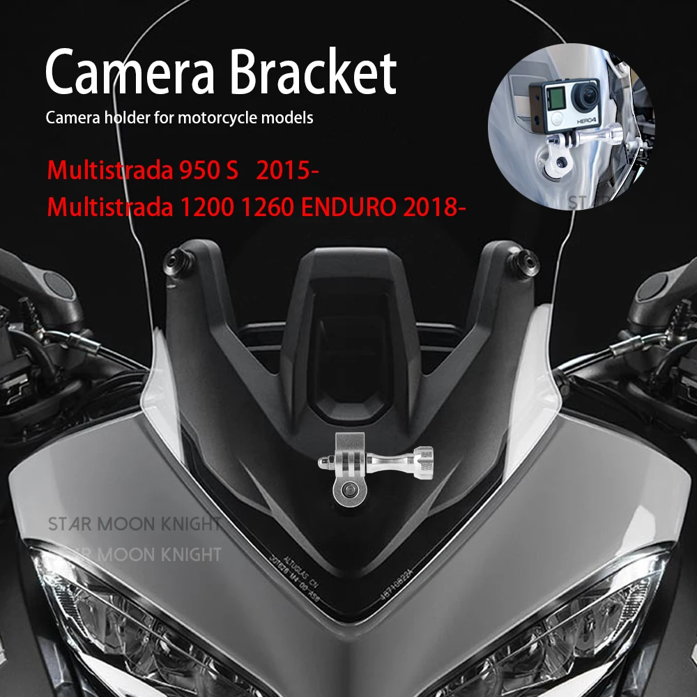 Моторегистратор BikeGP, держатель для видеокамеры GoPro, кронштейн CamRack для DUCATI Multistrada 950 S 1200 1260 Моторегистратор BikeGP, держатель для видеокамеры GoPro, кронштейн CamRack для DUCATI Multistrada 950 S 1200 1260