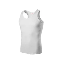tight white gym vestclothing fitness workout bottoming shirt muscle men tank top for summer