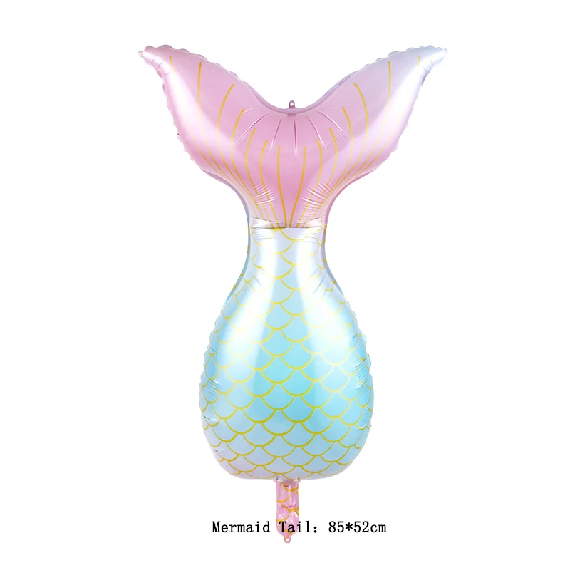 BL PK mermaid tail Новое платье в стиле Русалочки с латексные воздушные шары конфетти воздушные шары Свадебные Globos дети День рождения украшения детский душ расходные материалы - Цвет: BL PK mermaid tail