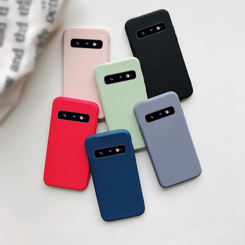 Чехол для телефона ярких цветов samsung A20 A30 A40 A50 A60 A70 A80 M10 M20 простые однотонные
