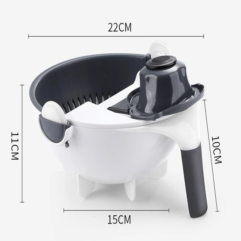 9 в 1 многофункциональный измельчитель овощей ручной с сливной корзиной