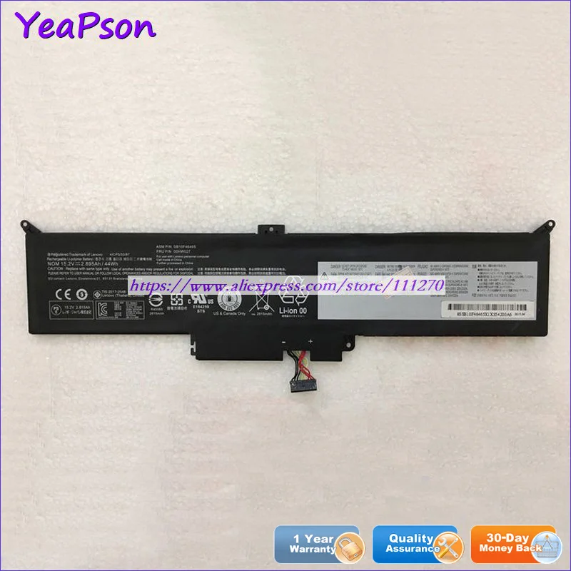 Аккумулятор для ноутбука Yeapson 00HW027 00HW026 01AV432 01AV433 SB10F46465 15 2 в 2985 мАч|Аккумуляторы