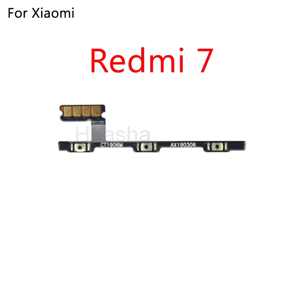 10pcs/lot For Xiaomi Redmi 8 7 6 Pro 7A Note Power Volume Button Switch On Off Flex Cable | Мобильные телефоны и