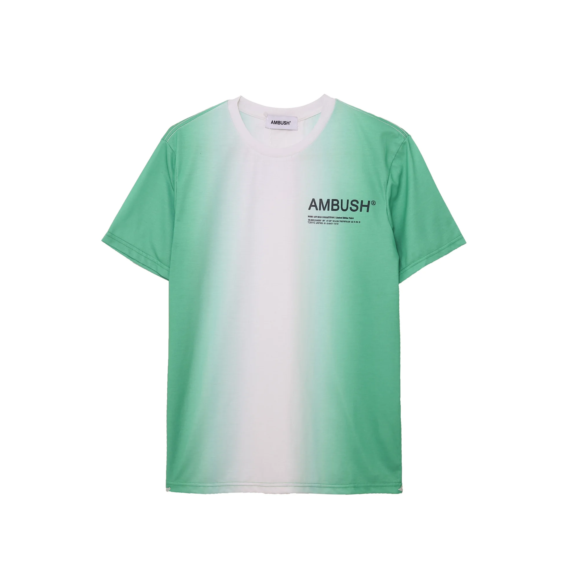 

Универсальная футболка AMBUSH 2021SS для мужчин и женщин, Приталенная футболка AMBUSH, хлопковые топы перед волной, с коротким рукавом