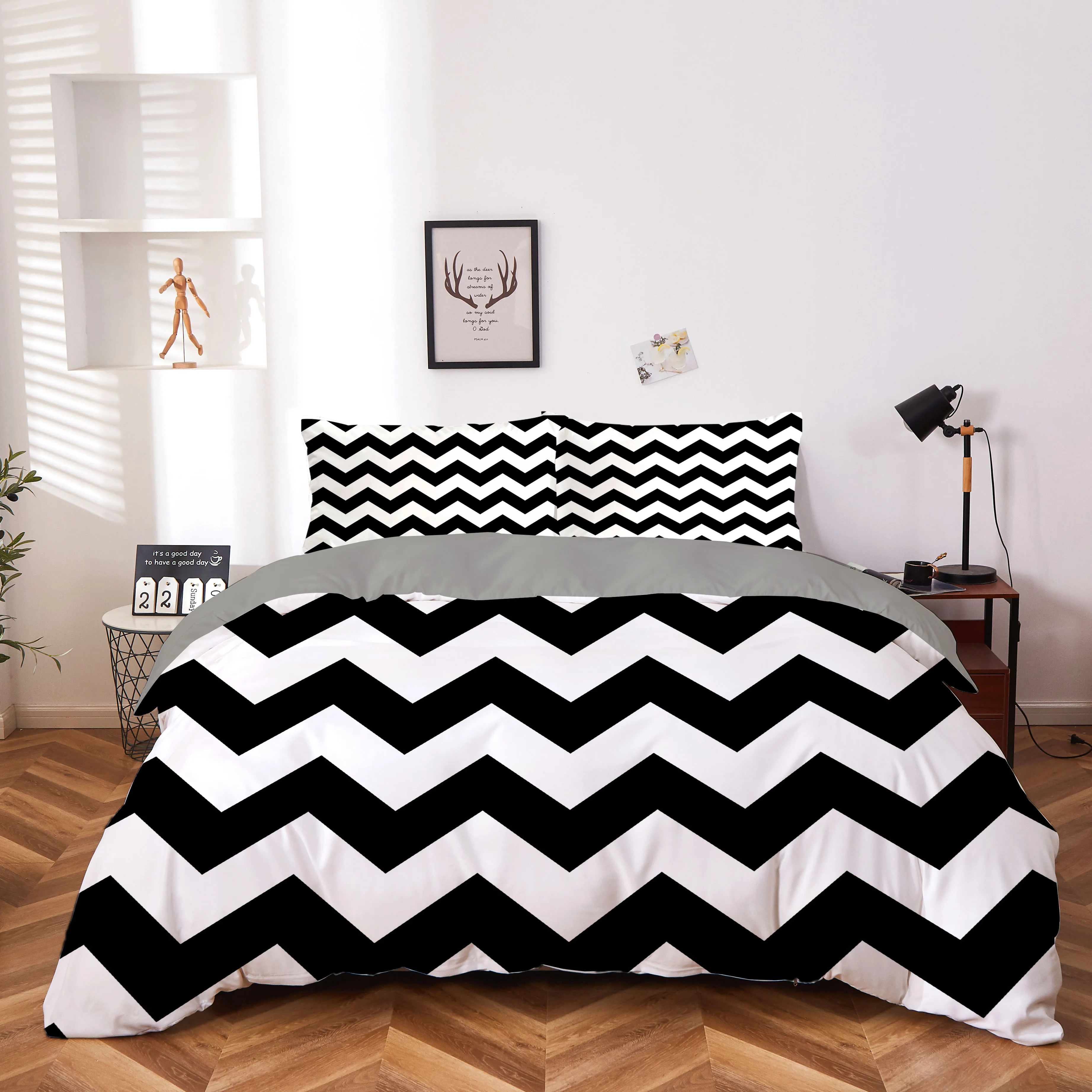 

For Home Textiles 3D Abstract Geometric Printed Bedding Set Luxury Stripes Style Queen King Size Duvet Cover Abstract Natural