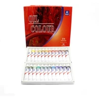 12ml 24 colors tube oil paint sets professional oil colors paint for children drawing tools acrylic painting color art supplies