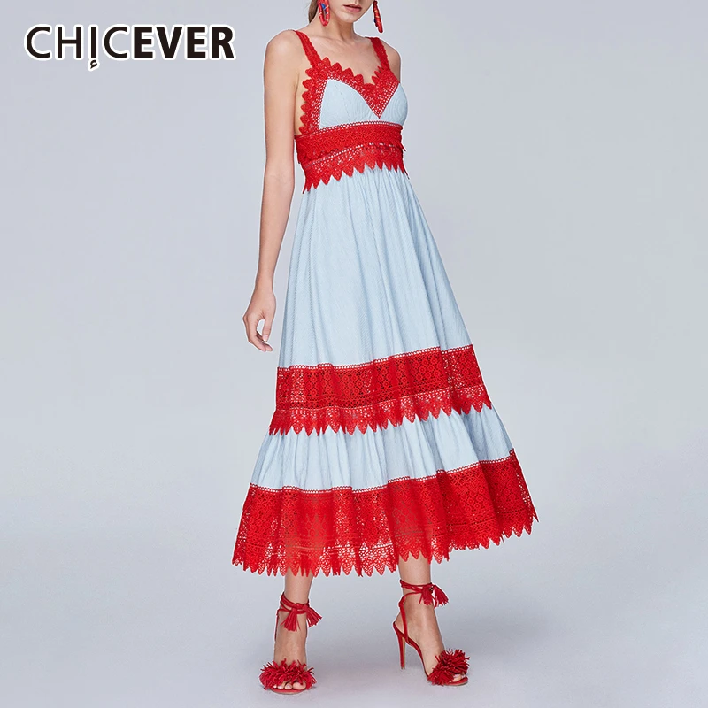 CHICEVER полосатый Packetwork хит разноцветное платье для женщин без рукавов с открытыми