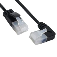 jimier ultra slim cat6 ethernet cable rj45 right angled to straight utp network cable patch cord 90 degree cat6a lan for laptop