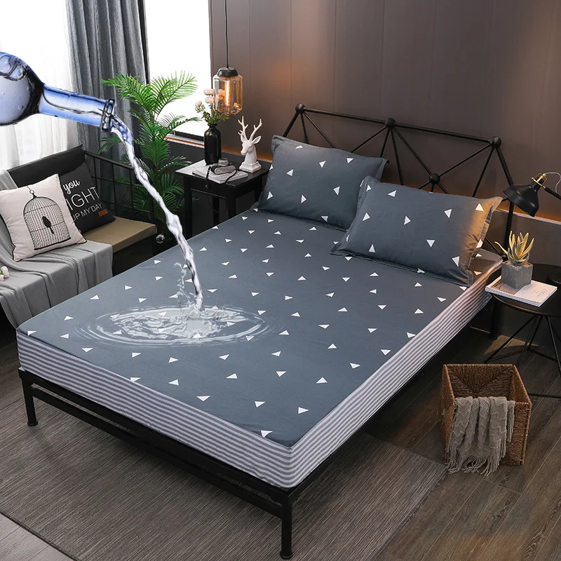 Хлопковое водонепроницаемое и дышащее покрывало с принтом для детской кровати