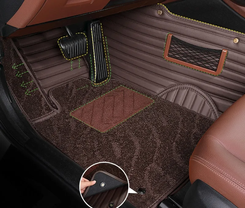 

High quality mats! Custom special car floor mats for BMW 3 Series G20 2020-2019 durable waterproof double layers car carpets