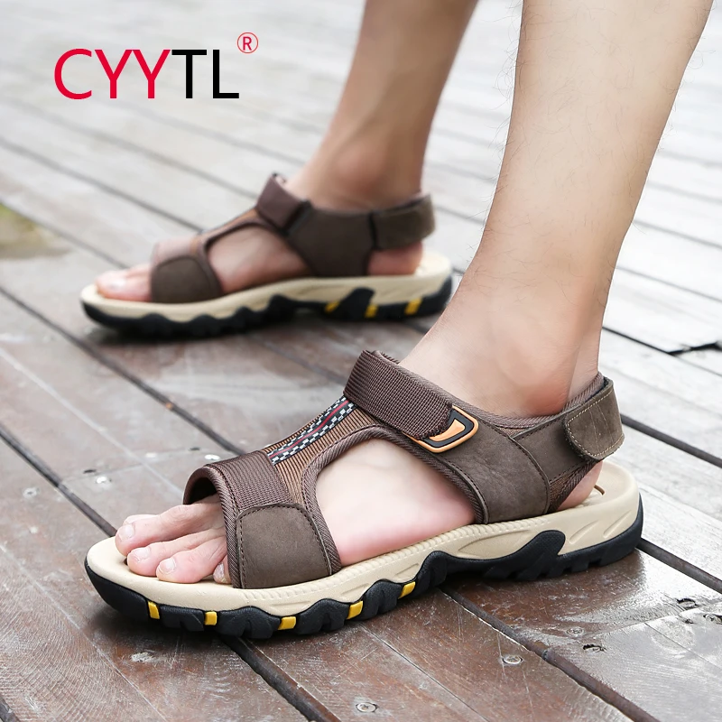 

CYYTL Sandals For Men Fashion Outdoor Waterproof Beach Soft Strap Open Toe Shoes Diving Antiskid Fisherman Hiking Slippers