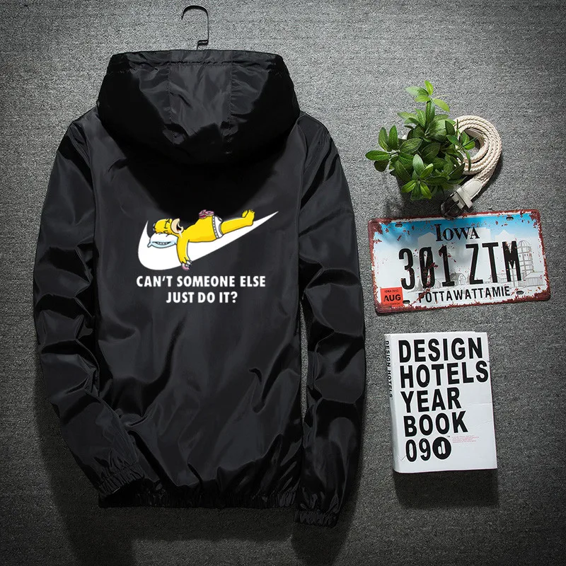 Новая куртка 2019 мужская повседневная с принтом свободная Красивая