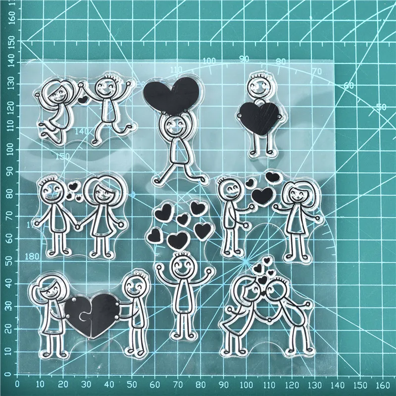 Naifumodo день святого валентина пара прозрачные штампы 2019 новый рождественский