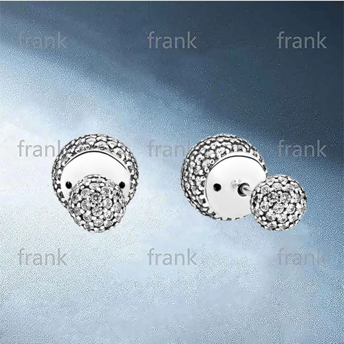 

290737CZ PAVE DROPS EARRING STUDS