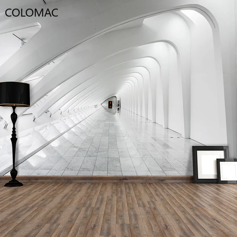 

Colomac Custom 3D Extended Space Tunnel Wallpaper for Walls Corridor Clothing Store Bedroom Industrial Style Mural Dropshipping