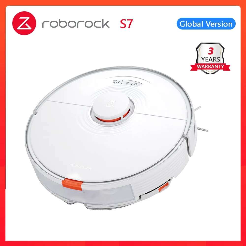 

2021 Newest Roborock S7 Robot Vacuum Cleaner For Home Sonic Mopping Ultrasonic Carpet Clean Alexa Mop Lifting Upgrade For S5 Max