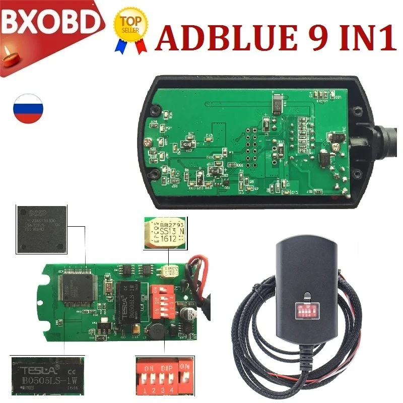 AdBlue 9 в 1 SCR &amp NOX полный чип лучшего качества Эмулятор Box грузовик диагностический