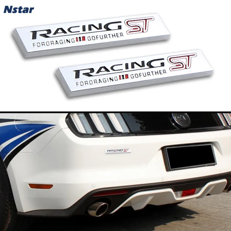 Nstar 2 шт./пара гоночный ST стиль Сплав Эмблема автомобиля крыло багажника знак Авто