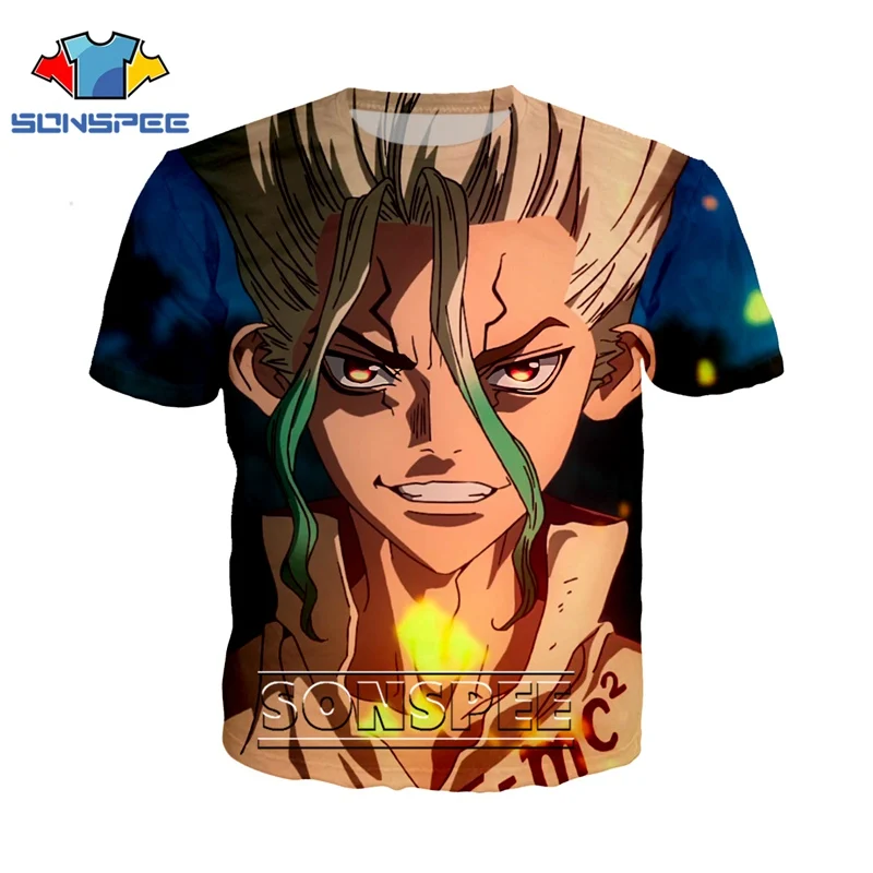 Новейшая футболка с 3D принтом для мужчин и женщин модная комиксная надписью Dr.STONE