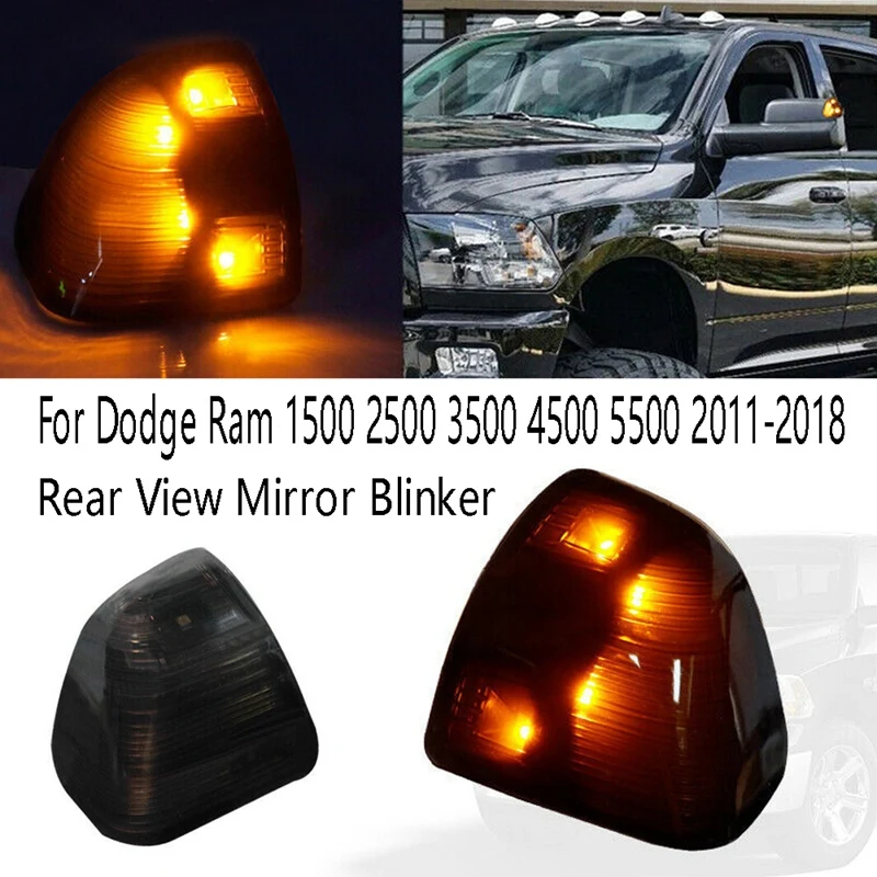 

Car Side Mirror Marker Lamps Turn Signal Light Rear View Mirror Blinker for Dodge Ram 1500 2500 3500 4500 5500 2011-2018