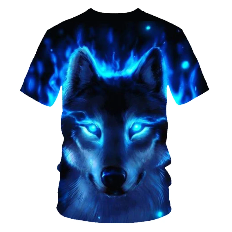

Summer Kids 3D T shirt Animal White Snow Wolf Head Fashion Children T-shirt Boy Girl Fashion Short Sleeve Clothing Tee Tops